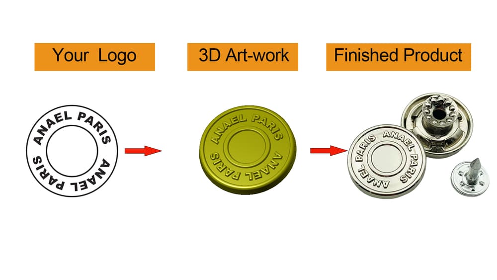 Custom Denim Jeans Rivet Buttons