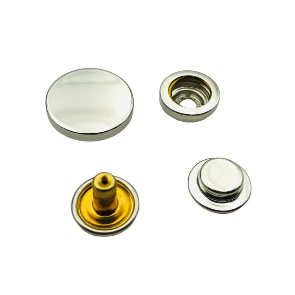 Wholesale Custom Logo Metal Snap Buttons, Zinc Alloy Press Studs & Snap Fasteners, Four Parts Spring Snap Buttons from Manufacturer