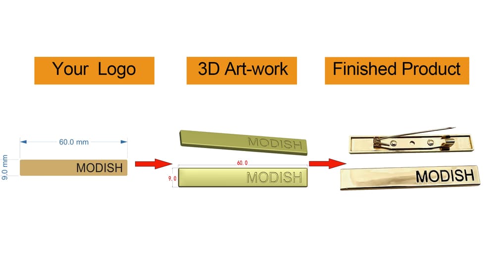 Metal Logo Pin Badge