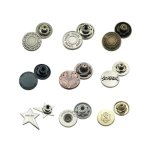 Custom Logo Metal Denim Jeans Rivet Buttons for Jeans
