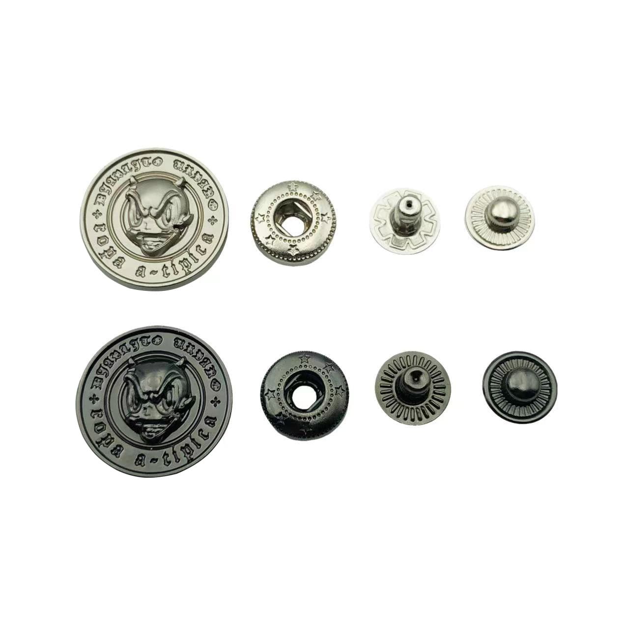 Wholesale Heavy-Duty Snap Buttons for Jackets, Factory Price Metal Press Studs, Bulk Custom Logo Snap Fasteners for Outwear