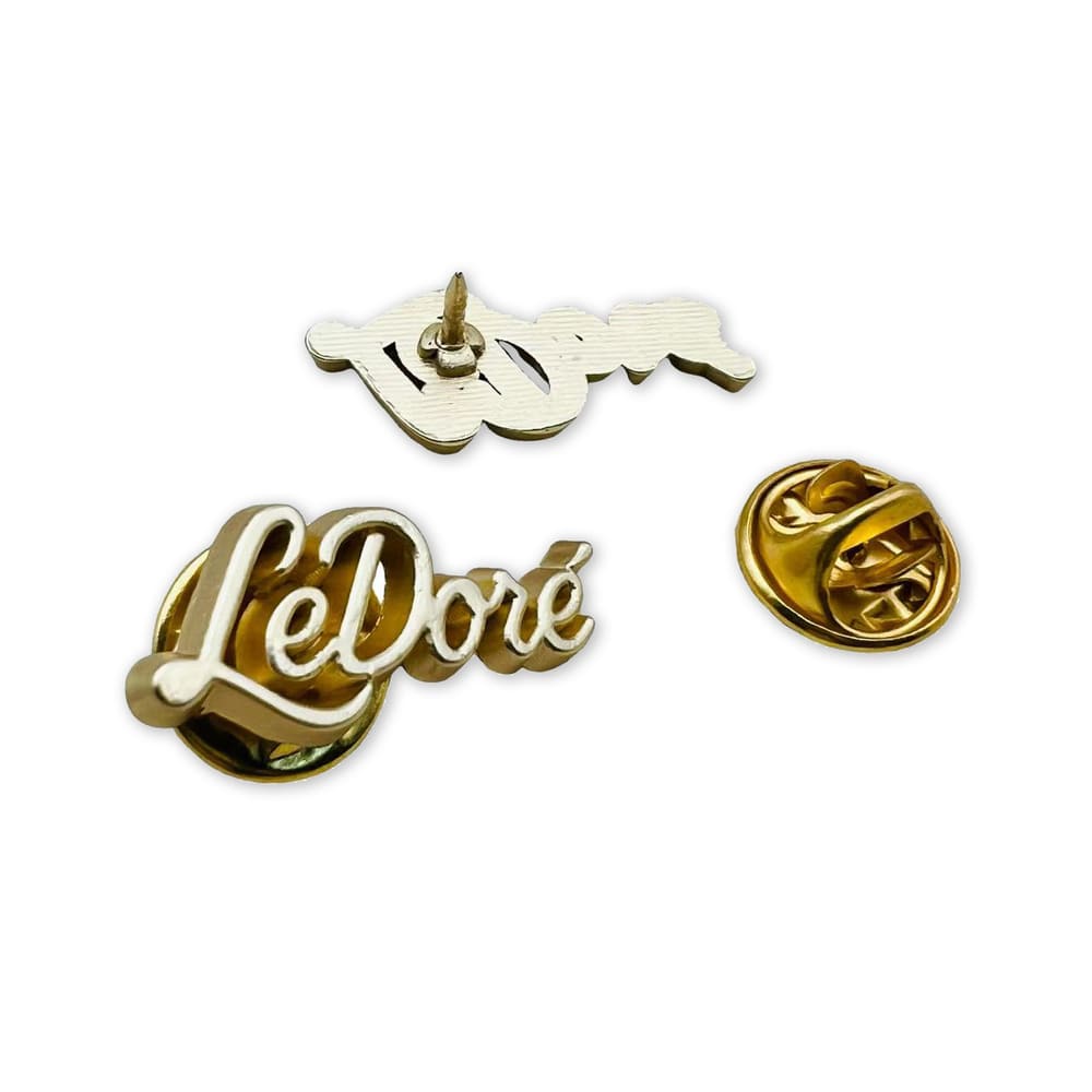 Custom Metal Brooch Pin Badges with Butterfly Clutch, Personalized Enamel Label Pins, Zinc Alloy Matt Gold Branding Tags for Clothing