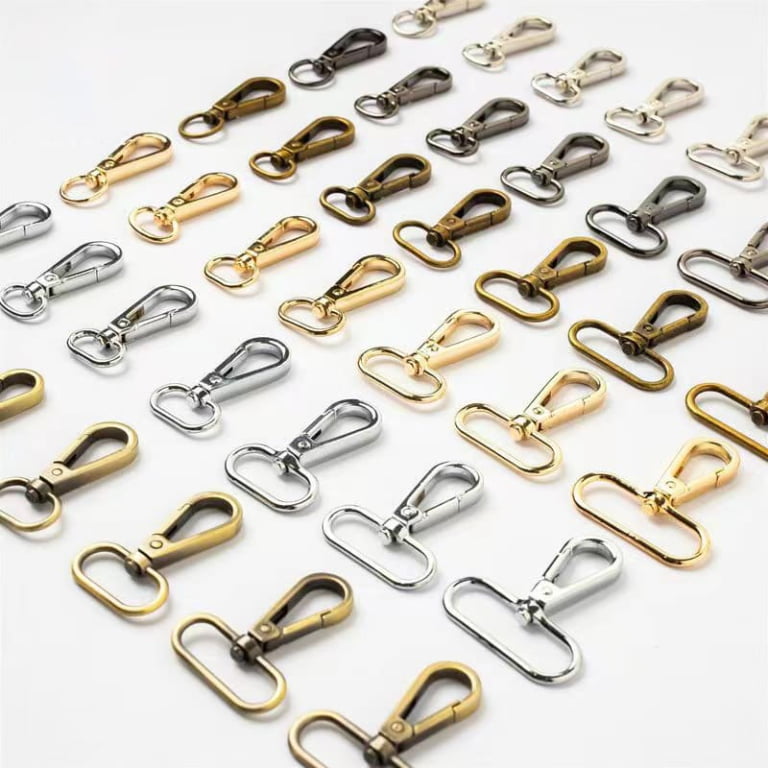 Wholesale Multi-sizes Swivel Snap Hooks for Handbags, Zinc Alloy Lobster Clasps, Factory Price Bag Shoulder Strap Hardware Manufacturer