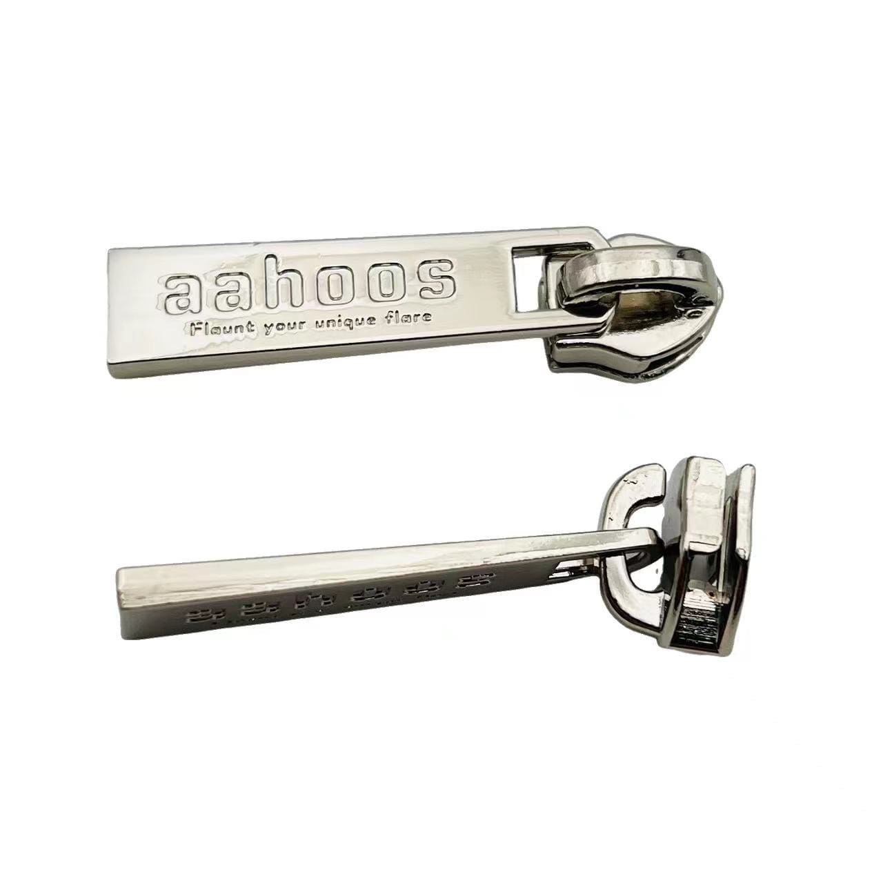 Factory Direct Custom Logo Metal Zipper Slider Pullers, Bulk Engraved Logo Zinc Alloy Zipper Puller, Decorative Metal Zipper Tabs