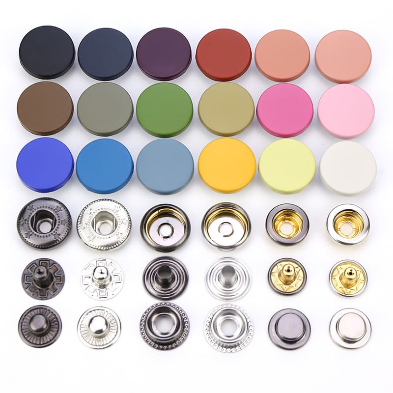 Factory Direct Custom Logo Press Studs, Bulk Metal Snap Buttons and Four Parts Snap Fasteners, Wholesale Manufacturer